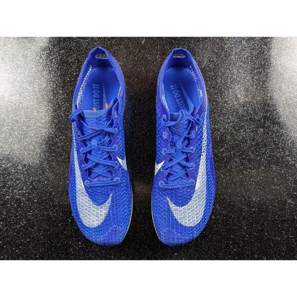 Nike Air Zoom Victory Flyknit Racer Blue Track Spikes Men Size 6 Woman 7.5 NEW